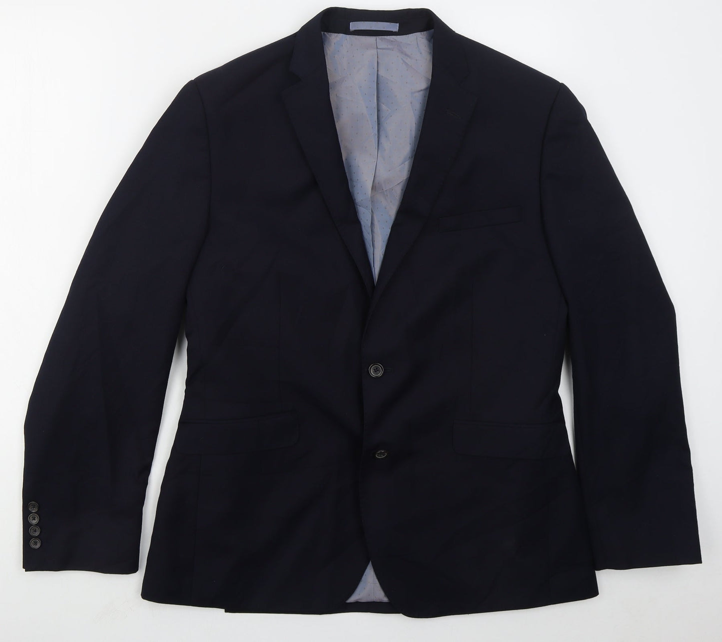 Burton Mens Blue  Polyester Jacket Suit Jacket Size 42
