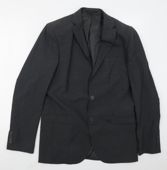 Marks and Spencer Mens Grey  Polyester Jacket Suit Jacket Size 40