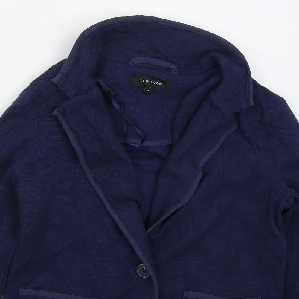 New Look Womens Blue   Jacket  Size 8  Button