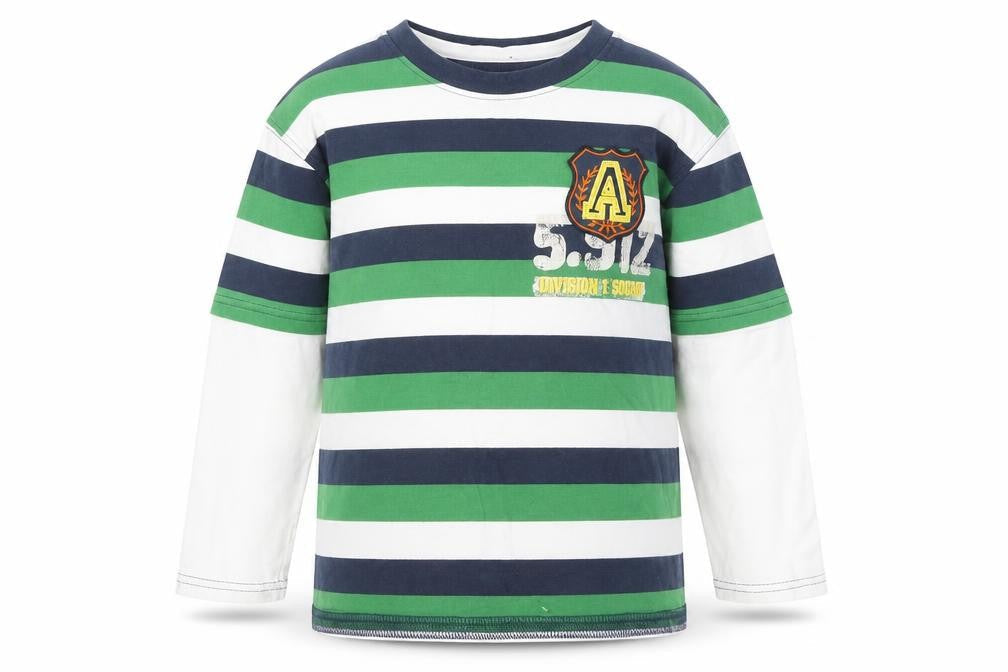 Cherokee Boys Multicoloured Striped Cotton Basic T-Shirt Size 7-8 Years Round Neck
