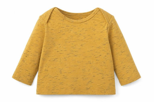 F&F Baby Yellow  Cotton Basic T-Shirt Size 0-3 Months Round Neck