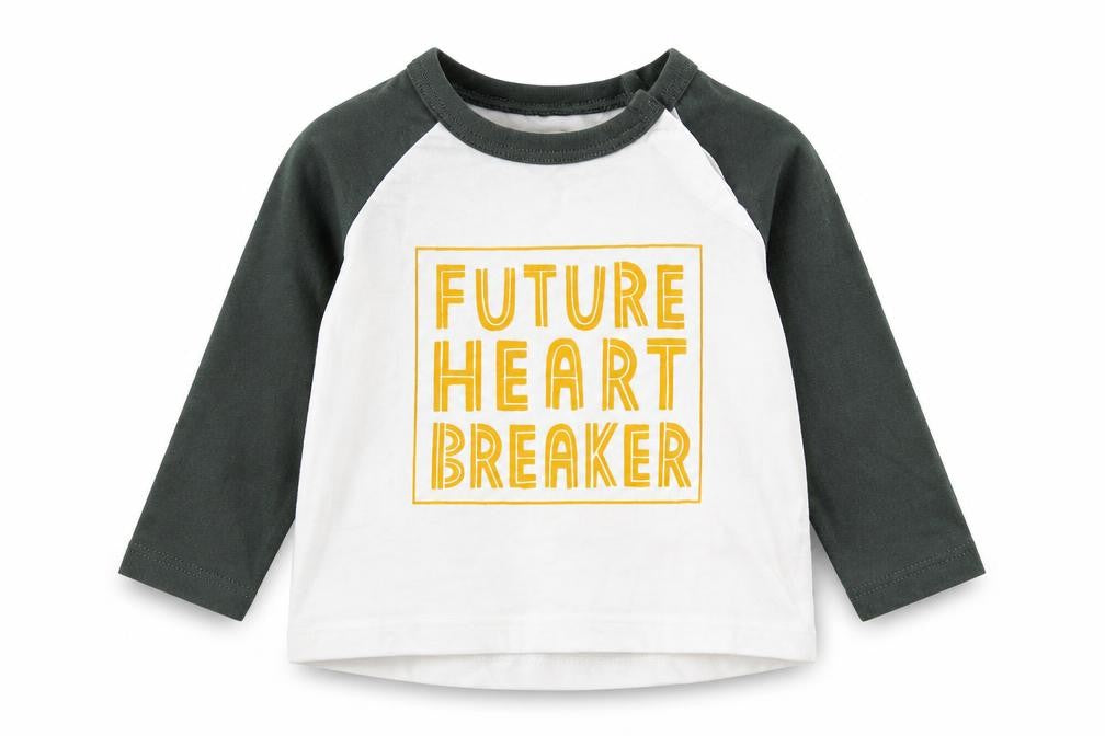 F&F Baby Multicoloured  Cotton Basic T-Shirt Size 0-3 Months Round Neck  - Future Heart Breaker