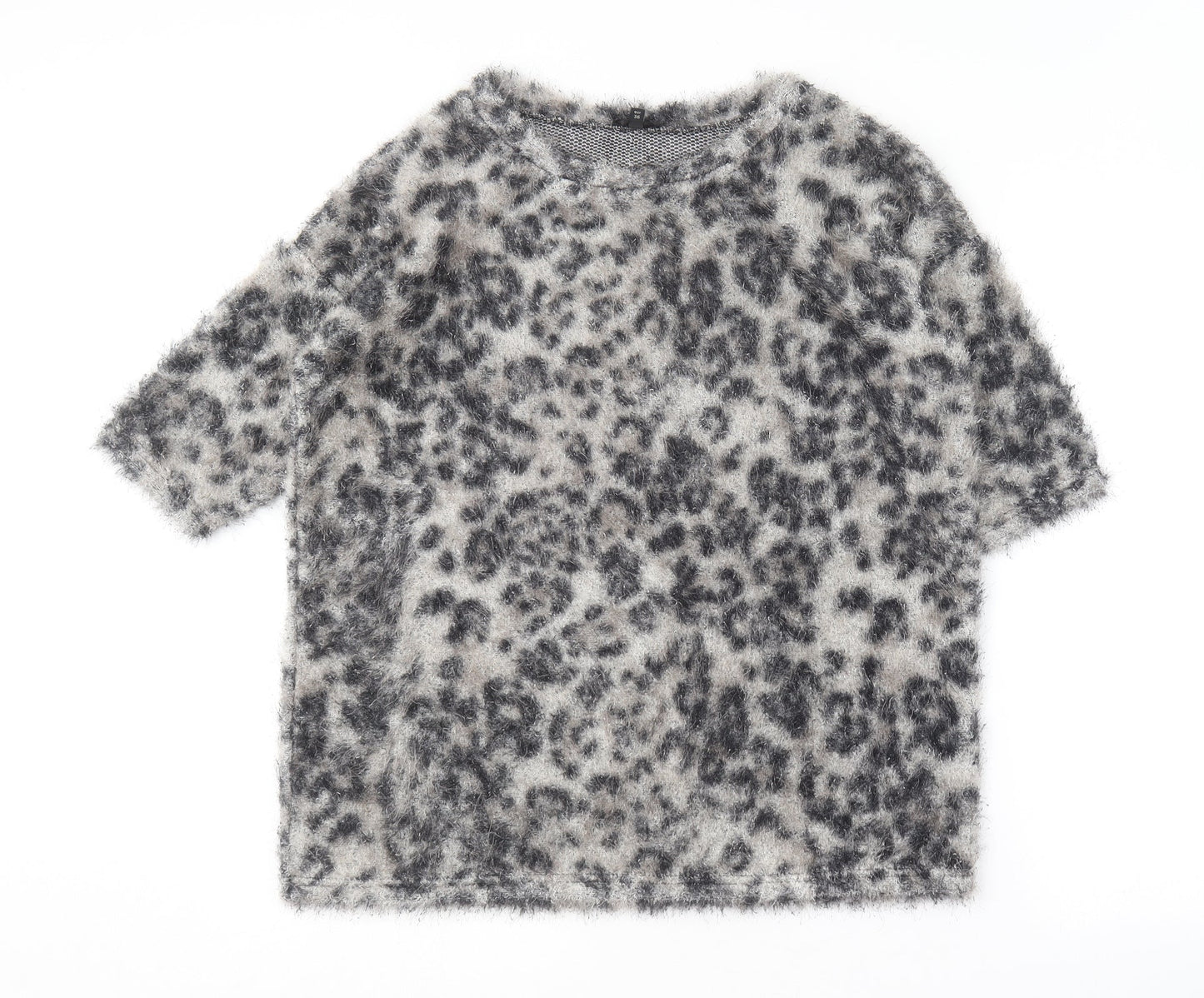 River Island Womens Multicoloured Round Neck Animal Print Polyester Pullover Jumper Size 10