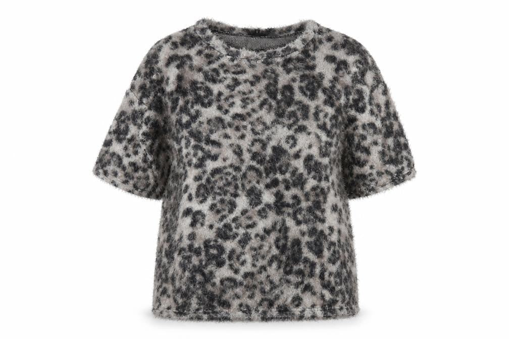 River Island Womens Multicoloured Round Neck Animal Print Polyester Pullover Jumper Size 10