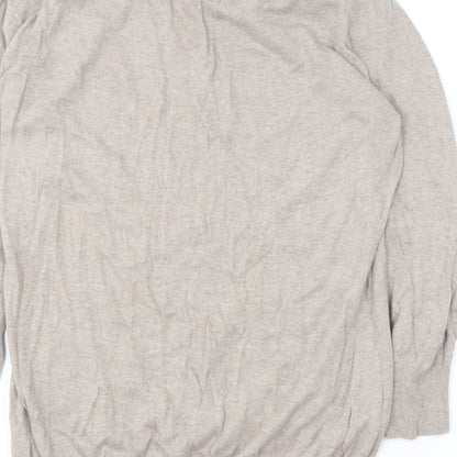 Next Womens Brown Round Neck  Cotton Pullover Jumper Size 8