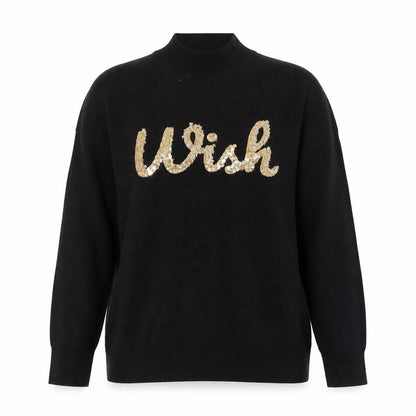 Next Womens Black Crew Neck  Nylon Pullover Jumper Size 12