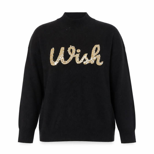 Next Womens Black Crew Neck  Nylon Pullover Jumper Size 12