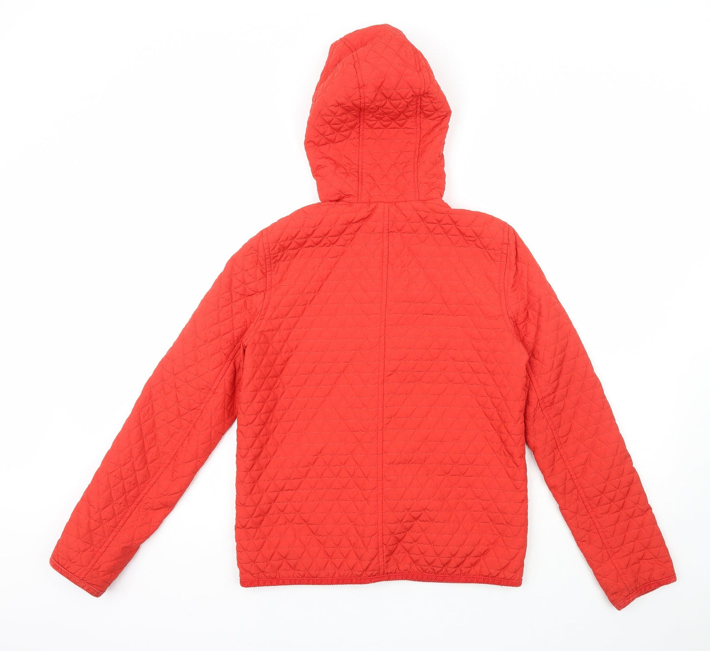 Topshop Womens Red   Quilted Coat Size 8  Snap