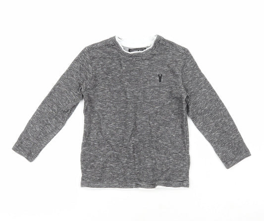 NEXT Boys Grey  100% Cotton Pullover Casual Size 5 Years Boat Neck
