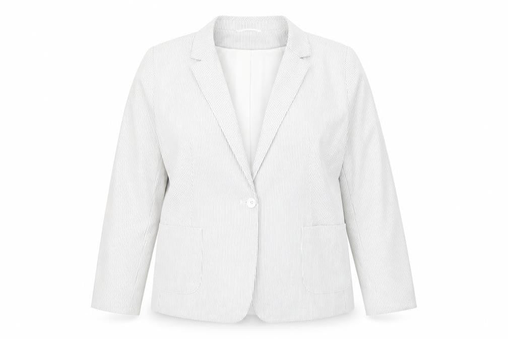 Dunnes Womens Grey Striped  Jacket  Size 18