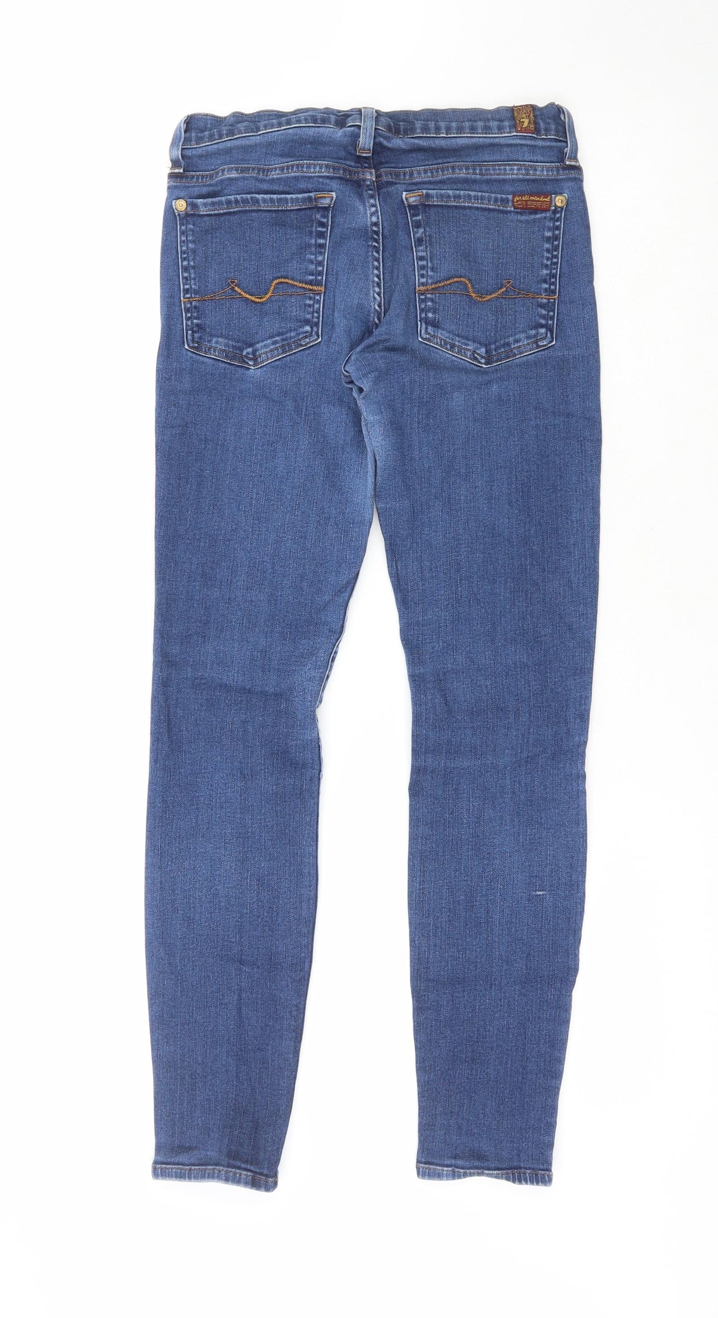 Preworn Mens Blue  Cotton Jegging Jeans Size 28 in L27 in Regular