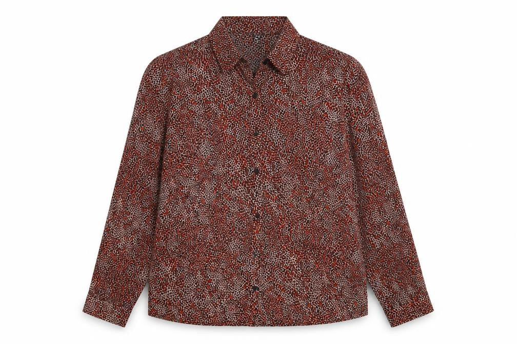 Primark Womens Multicoloured Animal Print Polyester Basic Button-Up Size 12 Collared