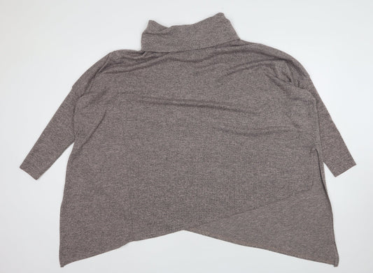 New Look Womens Beige Roll Neck  Polyester Pullover Jumper Size M
