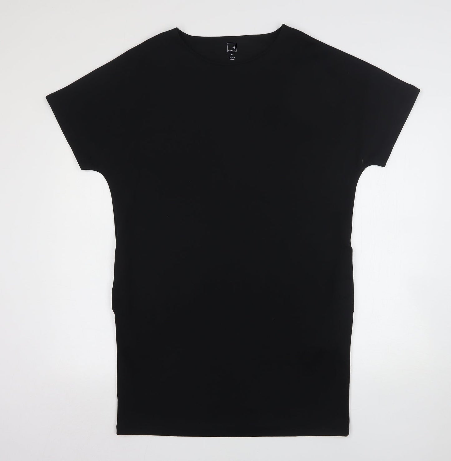 Meraki Womens Black  Polyester Sheath  Size XS  Round Neck