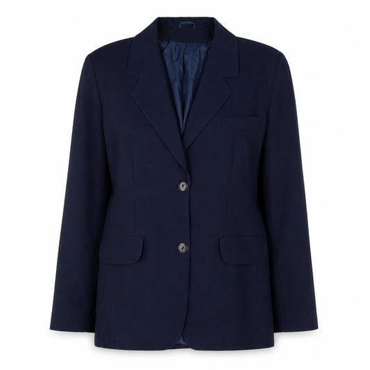 Classic Woman Womens Blue  Polyester Jacket Suit Jacket Size 12