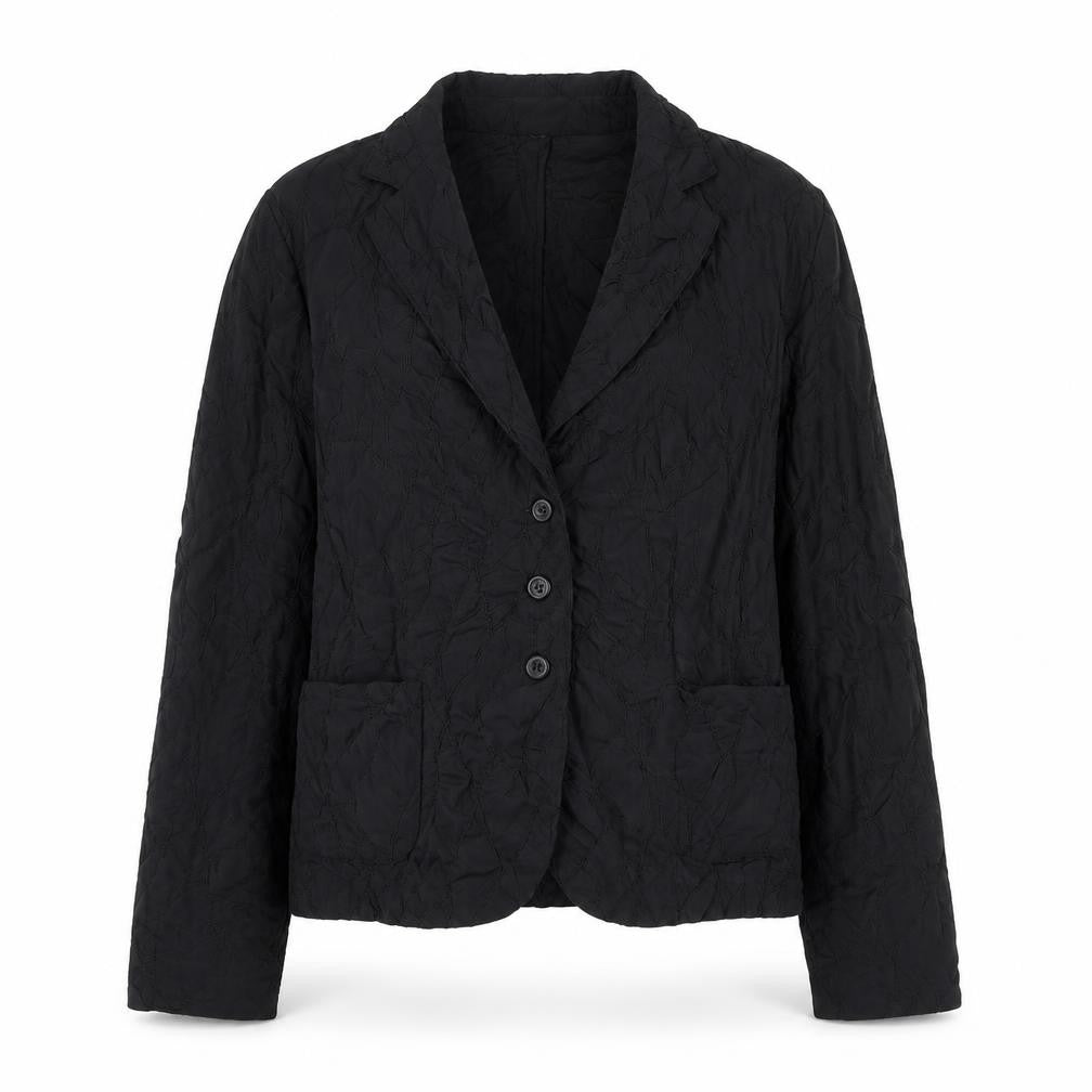 Tendenza Womens Black Geometric Polyester Jacket Suit Jacket Size S