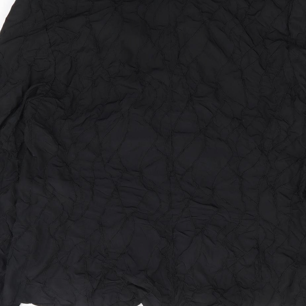 Tendenza Womens Black Geometric Polyester Jacket Suit Jacket Size S