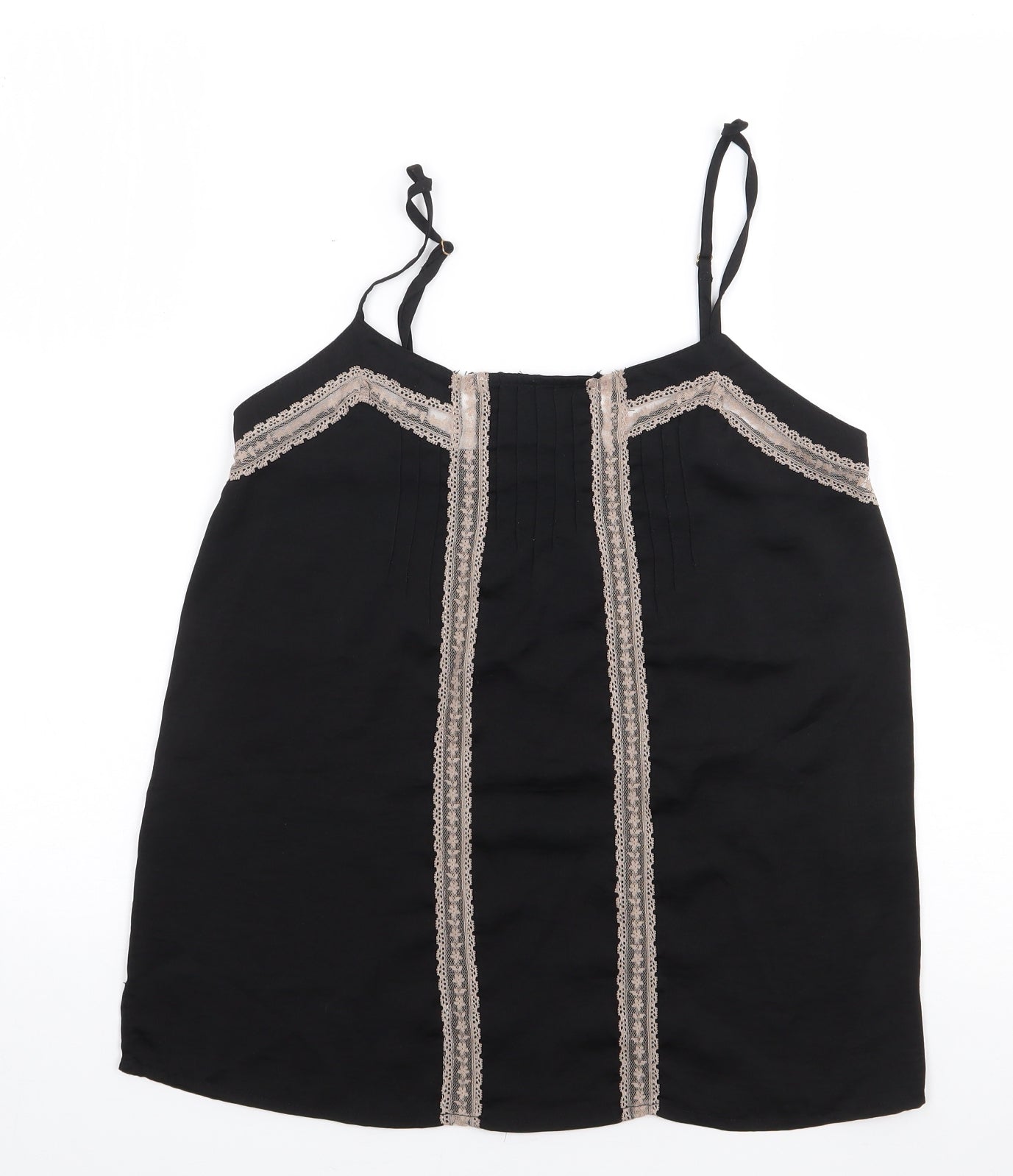 Pull and Bear  Womens Black  Polyester Camisole Tank Size S Sweetheart