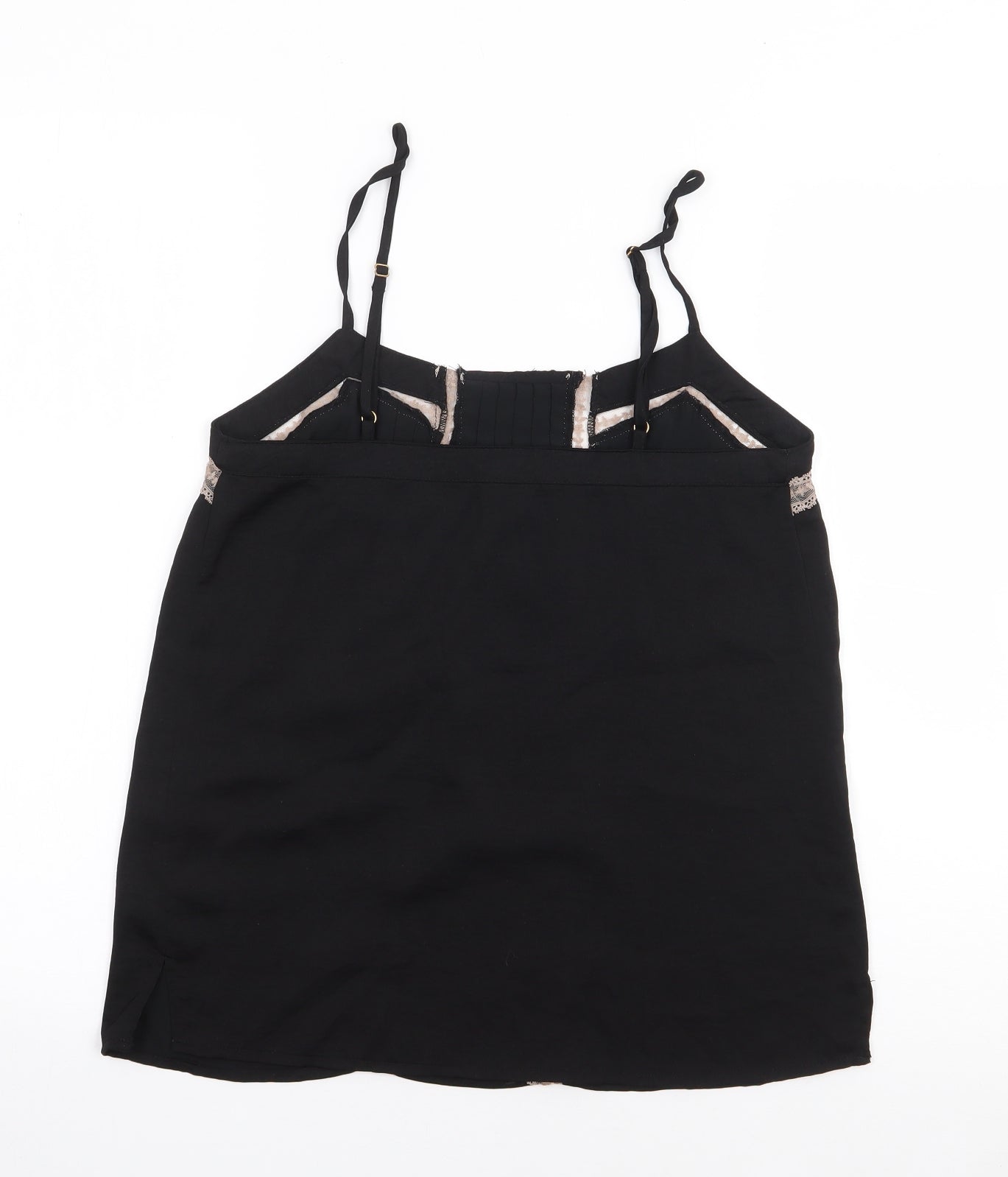 Pull and Bear  Womens Black  Polyester Camisole Tank Size S Sweetheart