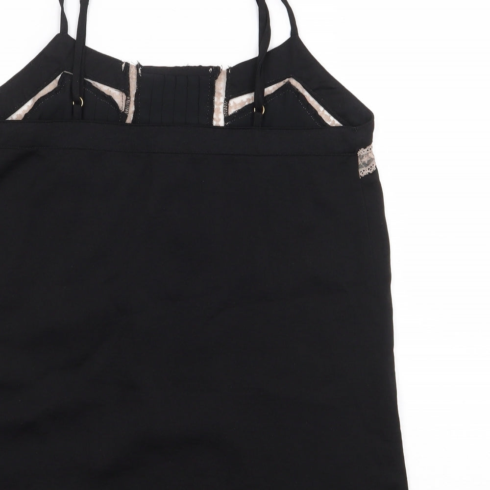 Pull and Bear  Womens Black  Polyester Camisole Tank Size S Sweetheart