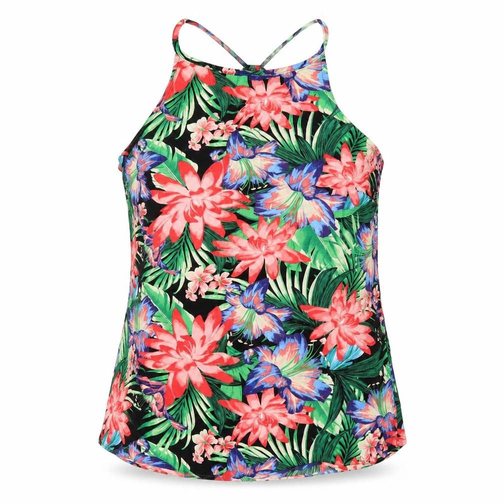 New Look Womens Multicoloured Floral Viscose Camisole Tank Size 10 Round Neck
