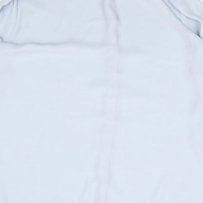 Dorothy Perkins Womens Blue  Polyester Jersey Button-Up Size 14 Collared