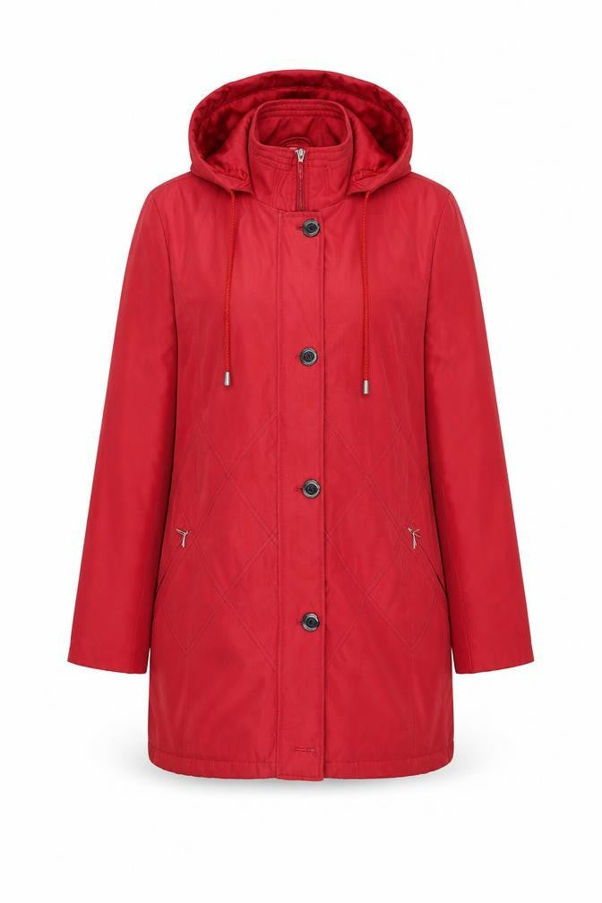ELEGAUZE Womens Red   Jacket Coat Size 10