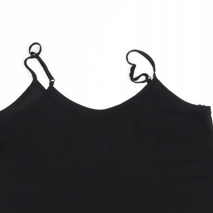 Atmosphere Womens Black  Polyester Tunic Blouse Size 10 V-Neck