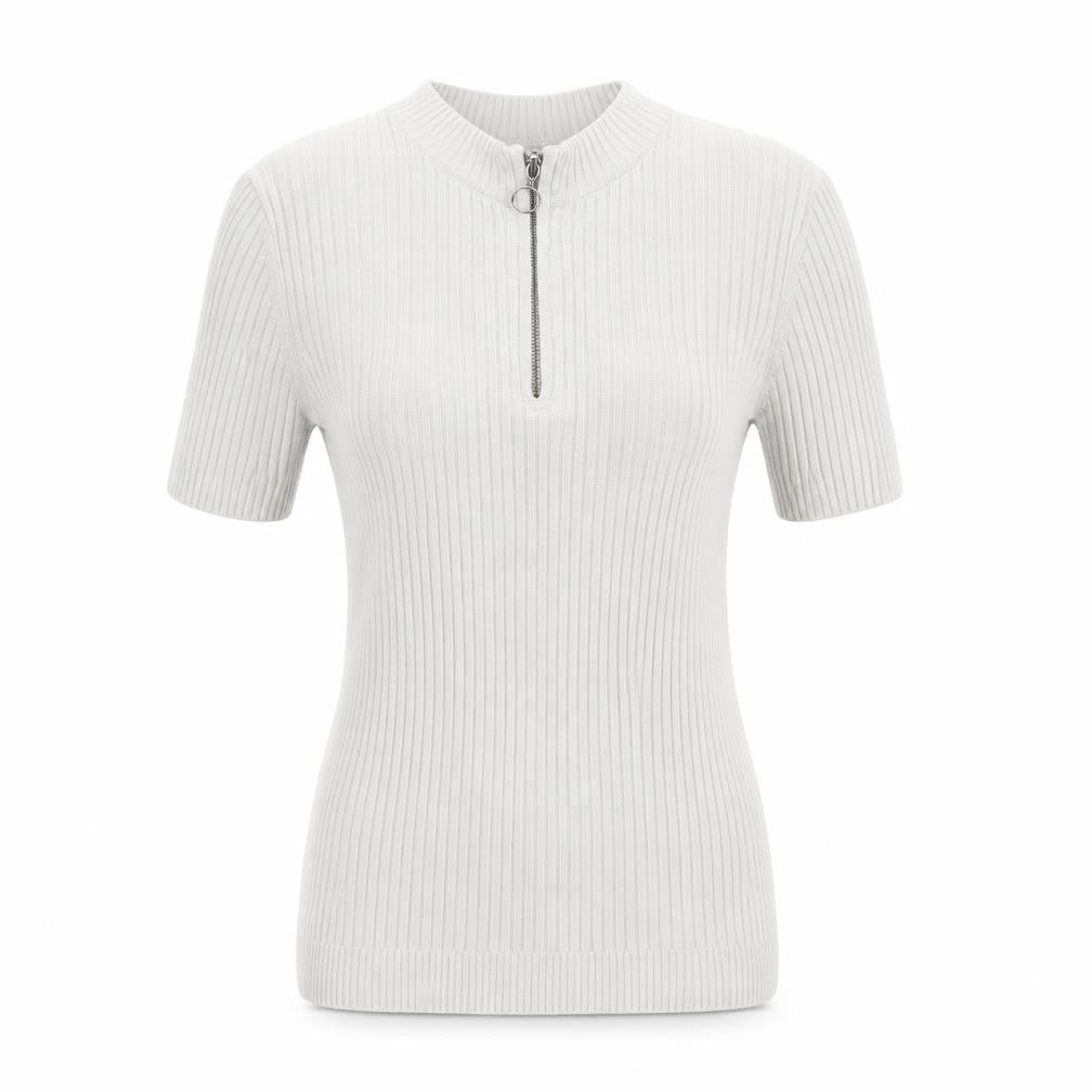 Savida Womens White High Neck  Acrylic Pullover Jumper Size 6