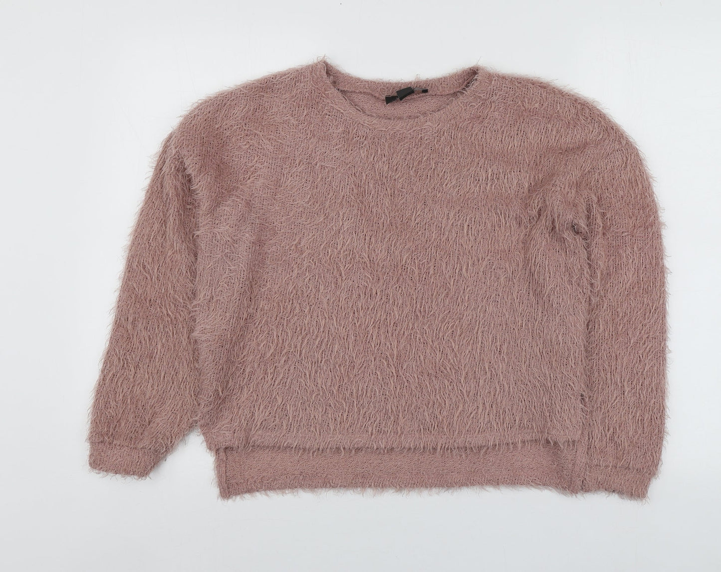 Primark Womens Pink Round Neck  Polyester Pullover Jumper Size XS