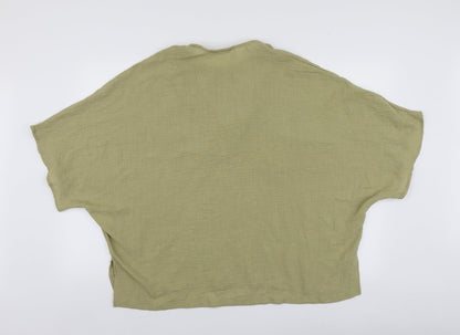 Perry Womens Green  Viscose Basic Blouse One Size V-Neck