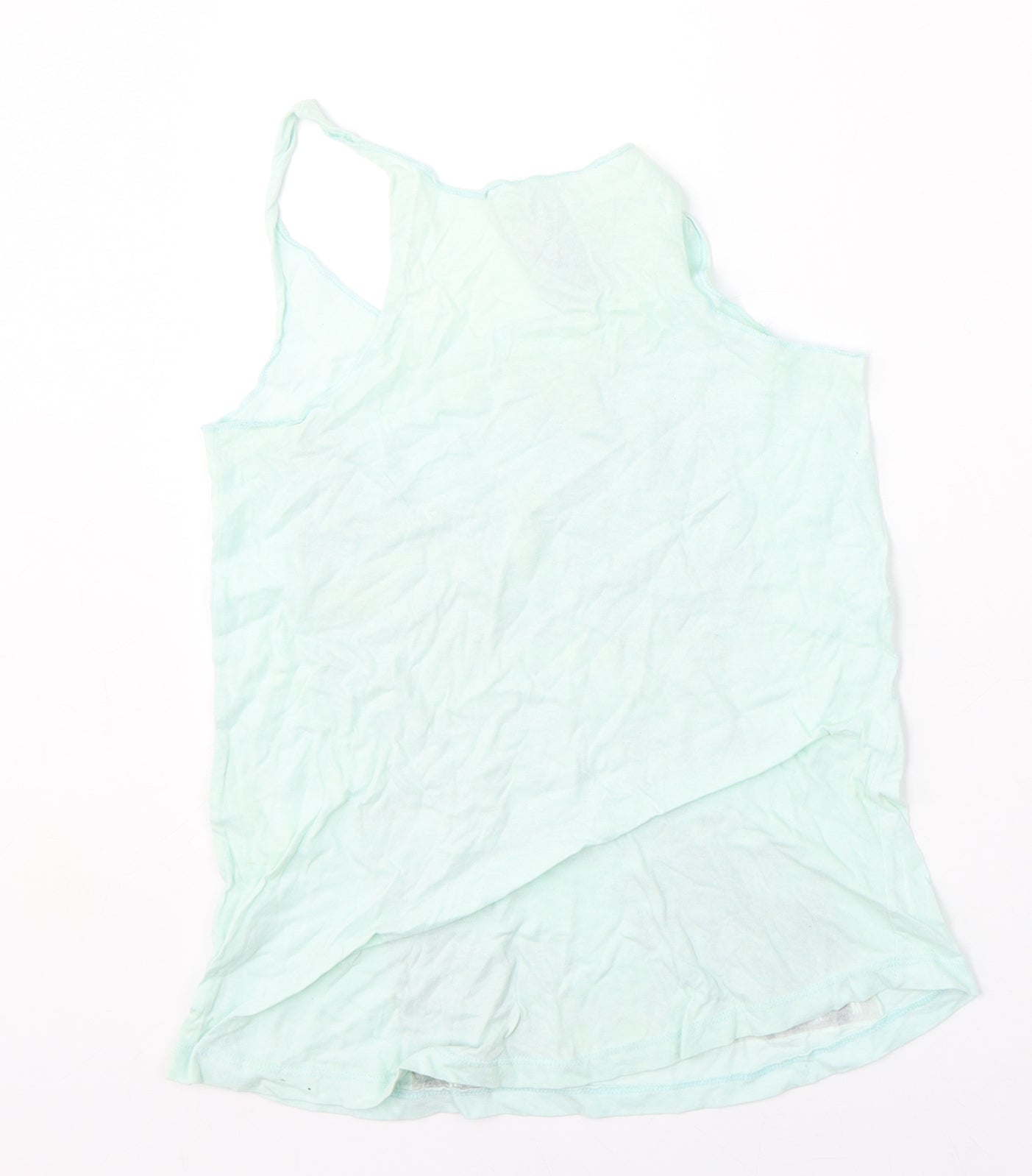 Atmosphere Womens Blue  Cotton Basic Tank Size 8 Round Neck