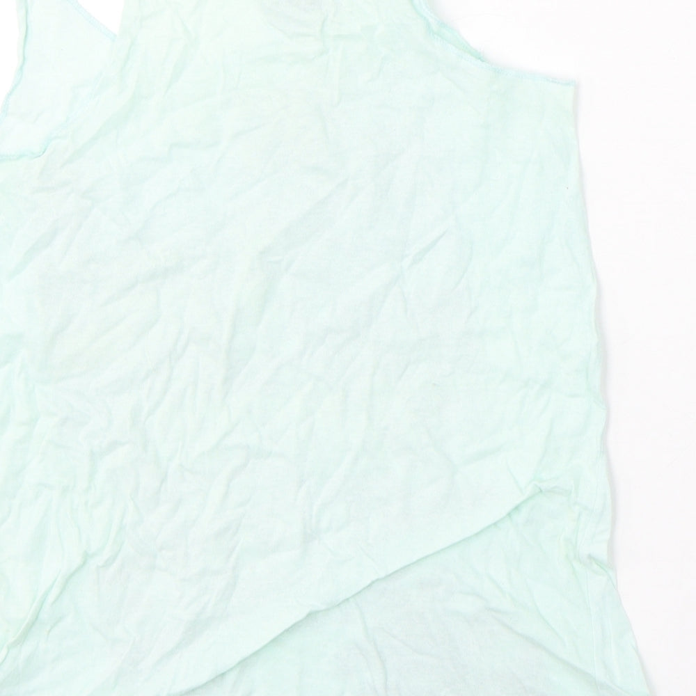 Atmosphere Womens Blue  Cotton Basic Tank Size 8 Round Neck