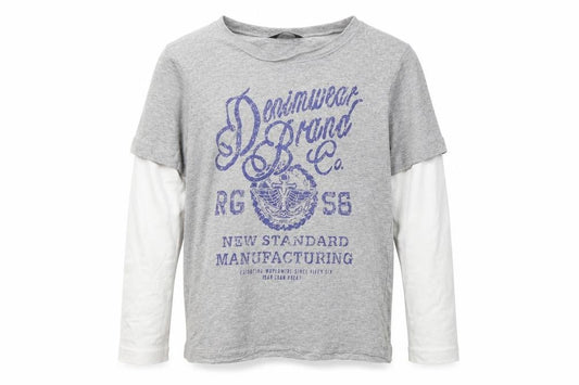 George Girls Grey Geometric Cotton Basic T-Shirt Size 6-7 Years Round Neck