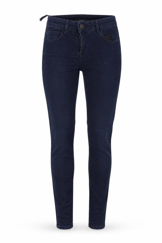 Marks & Spencer Womens Blue  Cotton Skinny Jeans Size 8 L29 in Regular Button