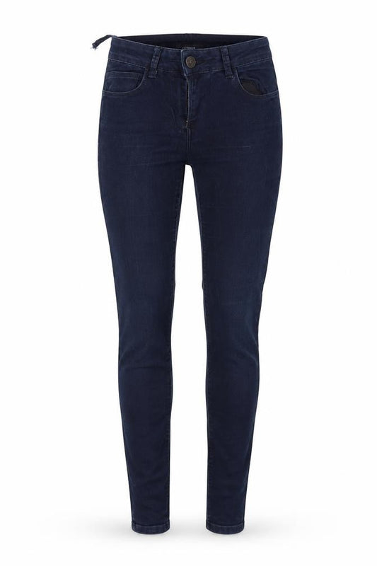 Marks & Spencer Womens Blue  Cotton Skinny Jeans Size 8 L29 in Regular Button