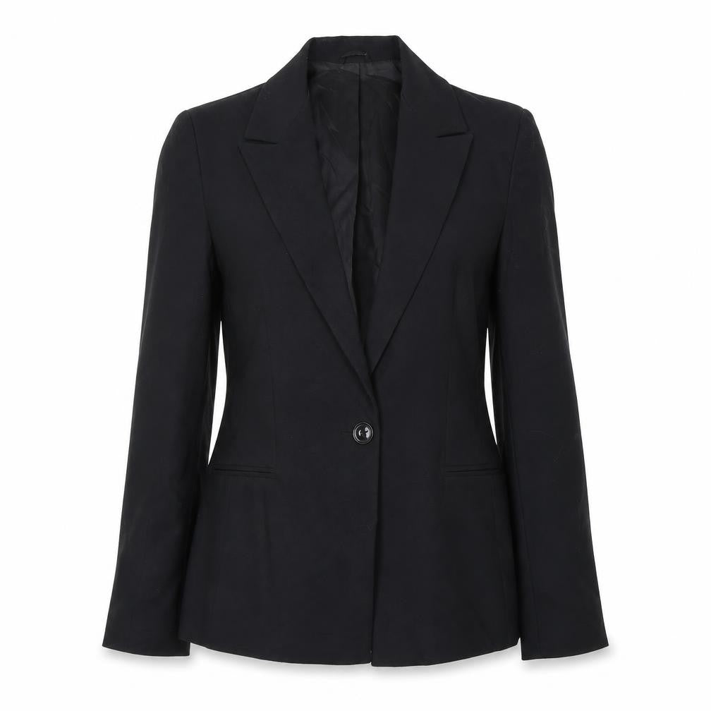 Warehouse Womens Black  Polyester Jacket Suit Size 8