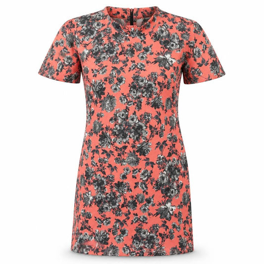 Girls On Film Womens Red Floral Polyester Pencil Dress  Size 12  Round Neck