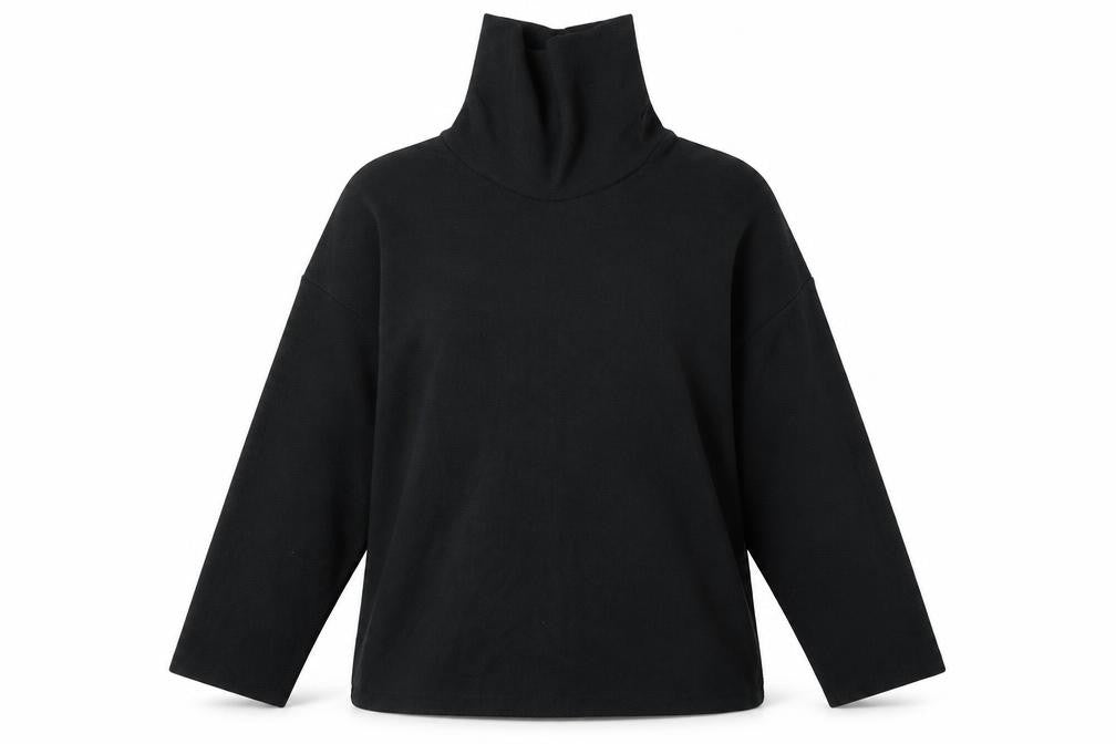 Nuova Collezione Womens Black High Neck  Viscose Pullover Jumper Size L