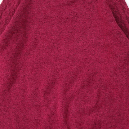 Isle Essentials Womens Purple Mock Neck  Acrylic Pullover Jumper Size M