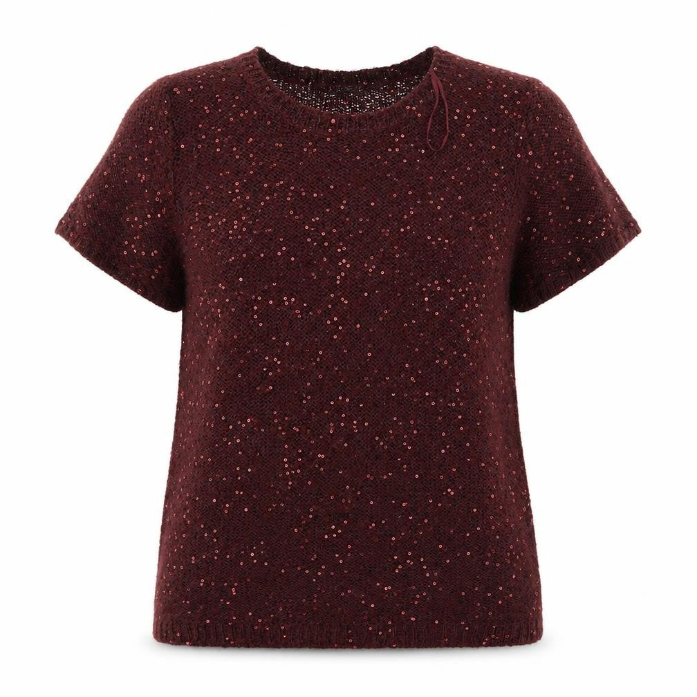 Marks & Spencer Womens Red Round Neck  Polyester Pullover Jumper Size 14