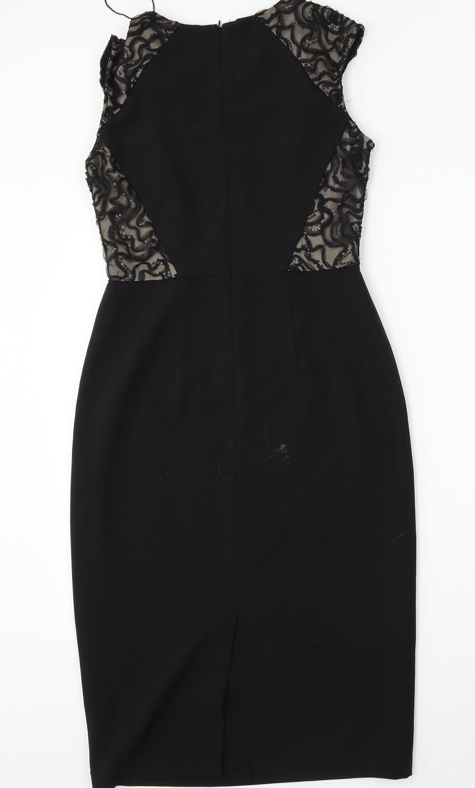 London Times Womens Black  Polyester Bodycon  Size 4  Round Neck
