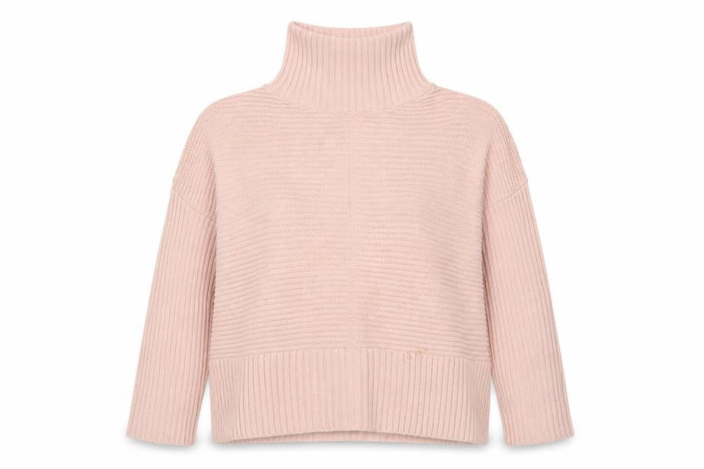 Miss Selfridge Womens Pink Roll Neck  Acrylic Pullover Jumper Size 10
