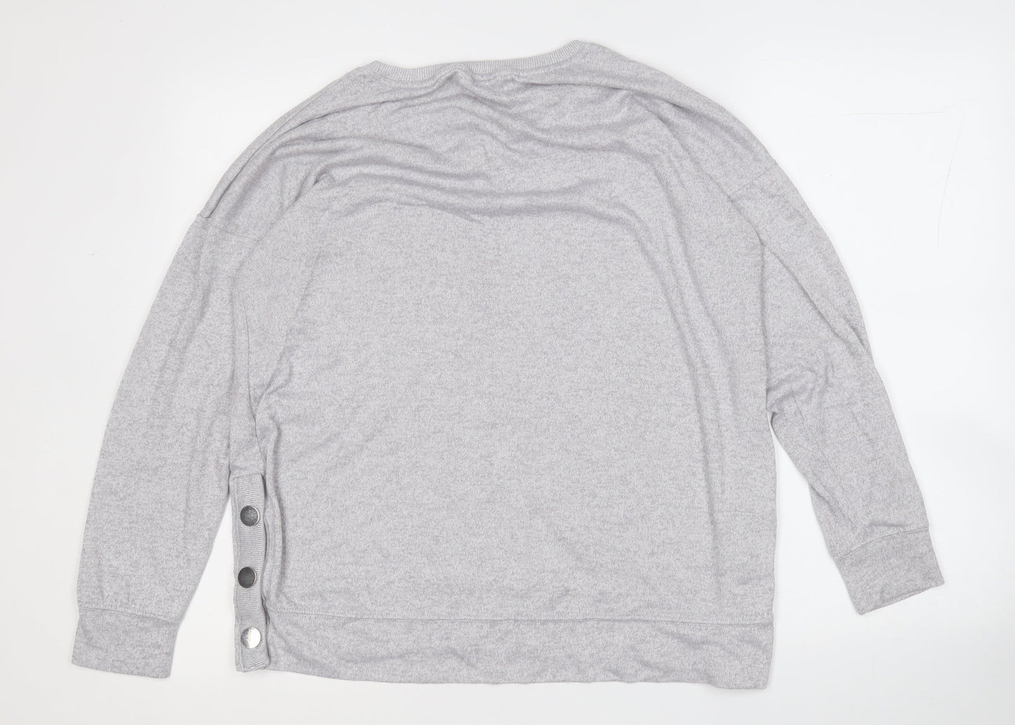 NEXT Womens Grey Round Neck  Polyester Pullover Jumper Size 14