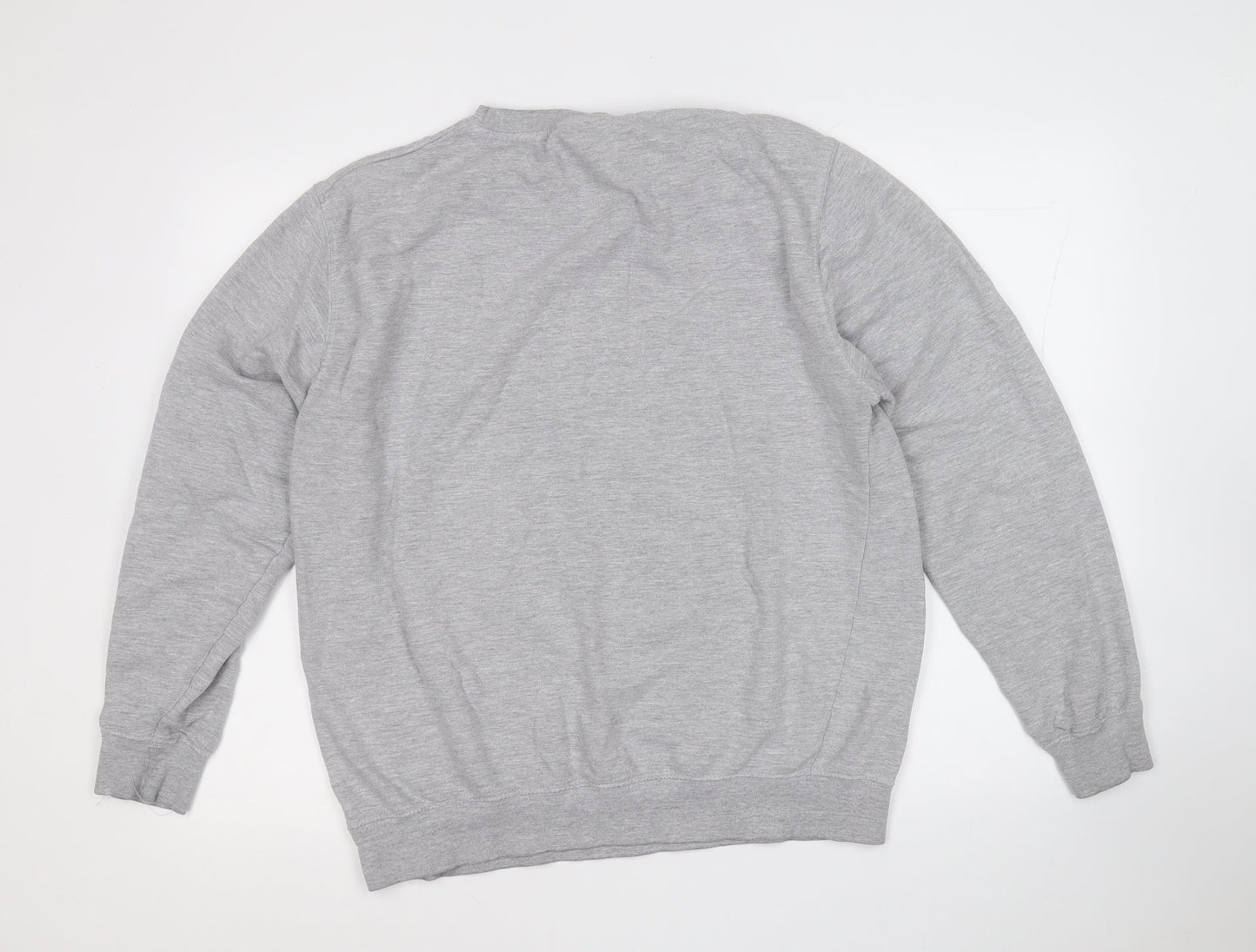 Topshop Womens Grey  Cotton Pullover Sweatshirt Size M