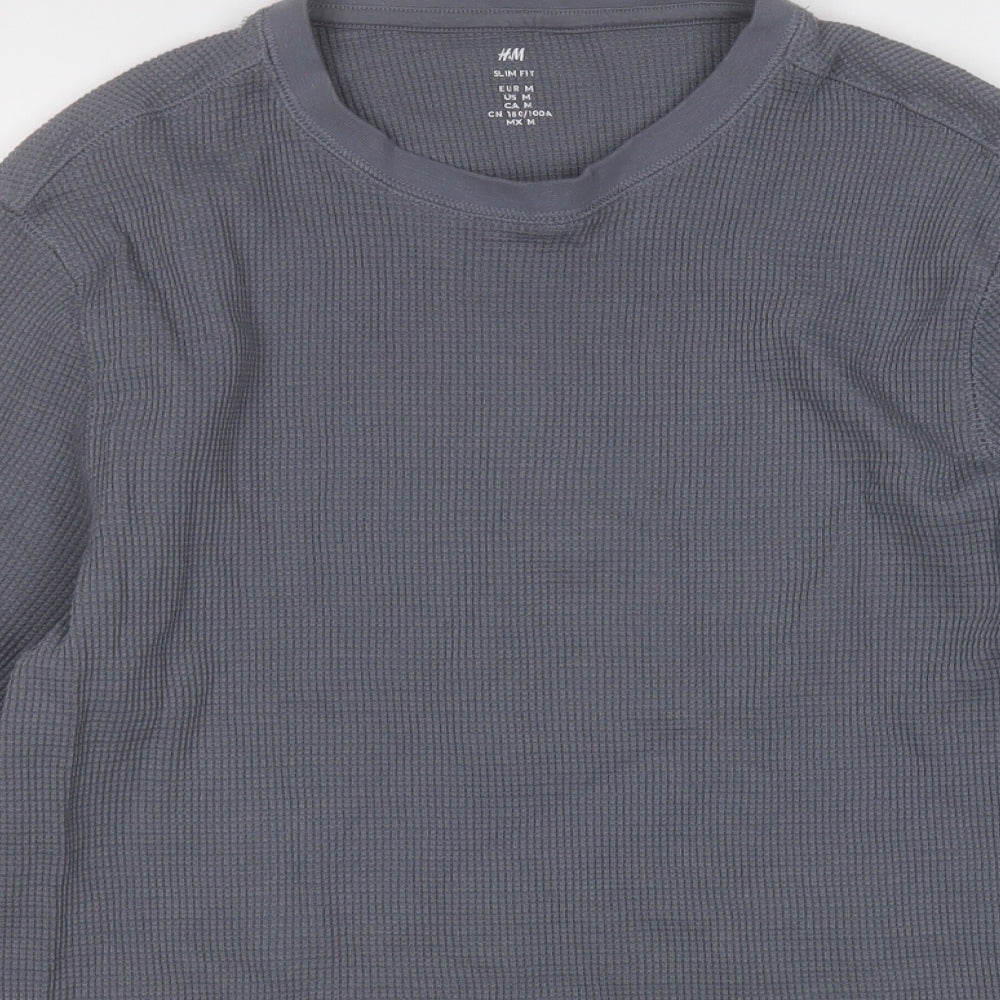 H&M Mens Grey  Cotton Pullover Sweatshirt Size M