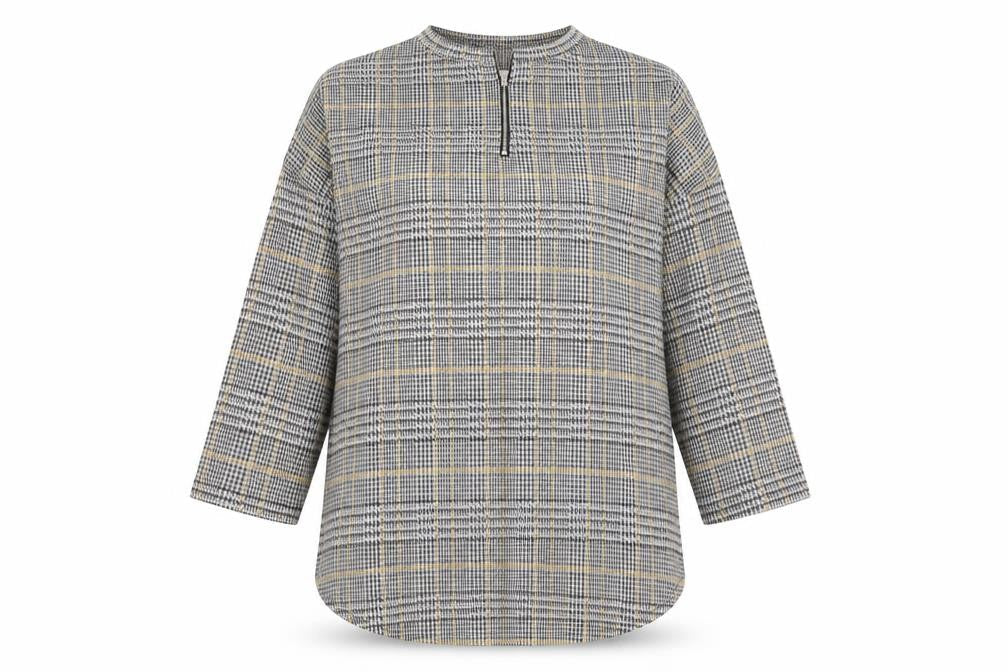 Primark Womens Yellow Round Neck Plaid Polyester Pullover Jumper Size 10