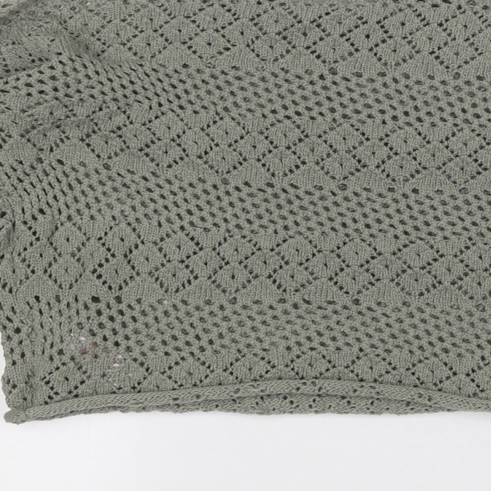 Primark Womens Green Round Neck  Polyester Pullover Jumper Size 6