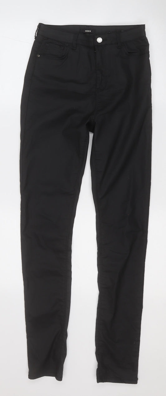 Mexx Womens Black  Cotton Jegging Trousers Size 28 L31 in Regular  - Pleather