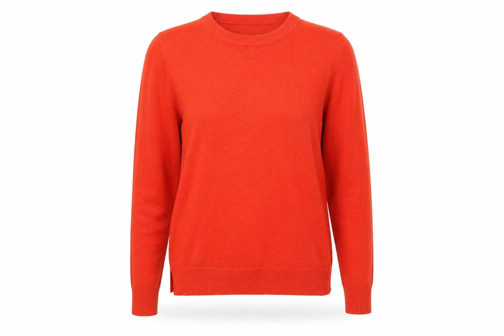 Marks & Spencer Womens Red Round Neck  Acrylic Pullover Jumper Size 8